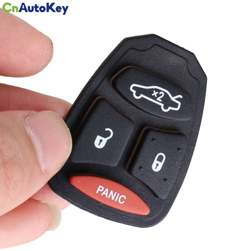 CS015015 Remote Key Fob Replacement 4 Button Rubber Pad Repair Key Cover For Chrysler Dodge Jeep