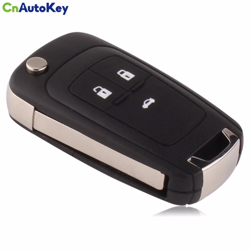 CS014004 Flip Folding Key Shell For Chevrolet Cruze Remote Key Case Keyless Fob 3 Button Uncut HU100 Blade + LOGO