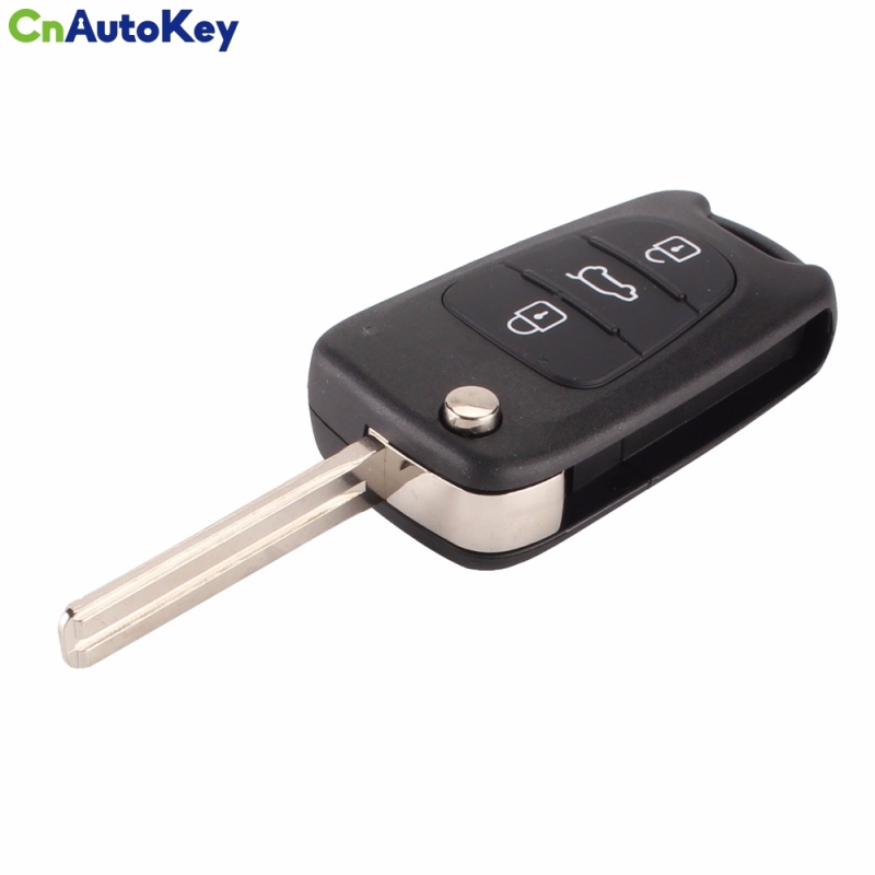 CS051004 Car Key Shell Replacement 3 Buttons Flip Remote Key Case Blank Cover For Kia K2 K5 With KiA LOGO