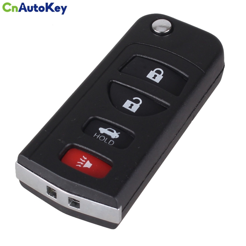 CS027020 Remote Key Shell Case Folding Flip Keyless Fob For INFINITI G35 I35 350Z Nissan Sentra Altima Maxima 4 3+1 Button