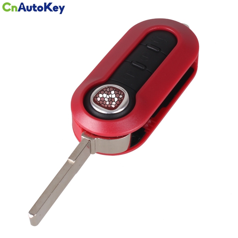 CS017003 High Quality Folding Shell Key Fit For Fiat 500 - Fiat 3 Button Flip Remote Key Blank 4 Color