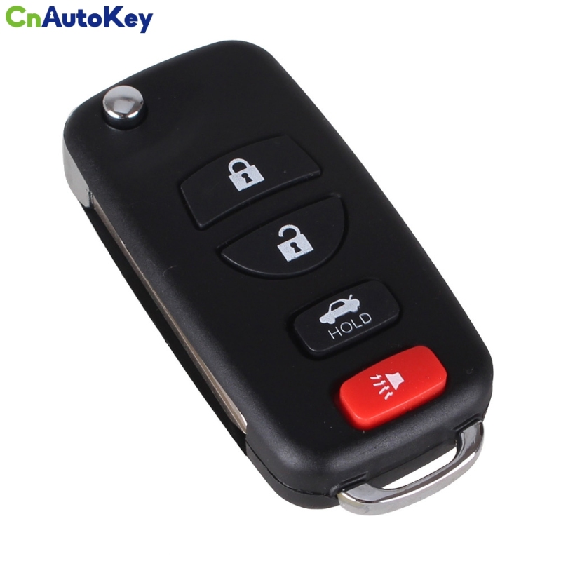 CS027021 Remote Key Shell Case Folding Flip Fob For INFINITI G35 I35 350Z Nissan Sentra Altima Maxima 02-06 4 Button