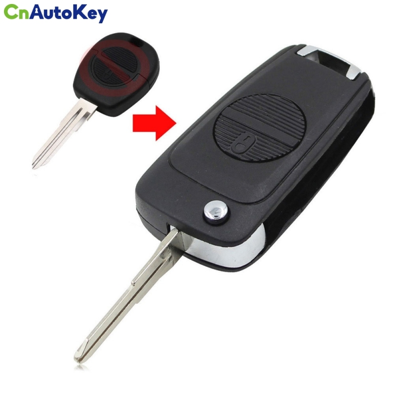 CS027007 2 Buttons Remote Flip Fob Fold Car Key Shell Cover Case Styling For Nissan Micra Almera Primera X-Trail Uncut Blade