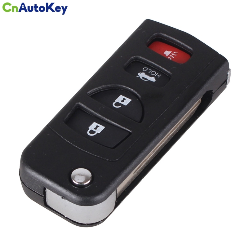 CS027020 Remote Key Shell Case Folding Flip Keyless Fob For INFINITI G35 I35 350Z Nissan Sentra Altima Maxima 4 3+1 Button