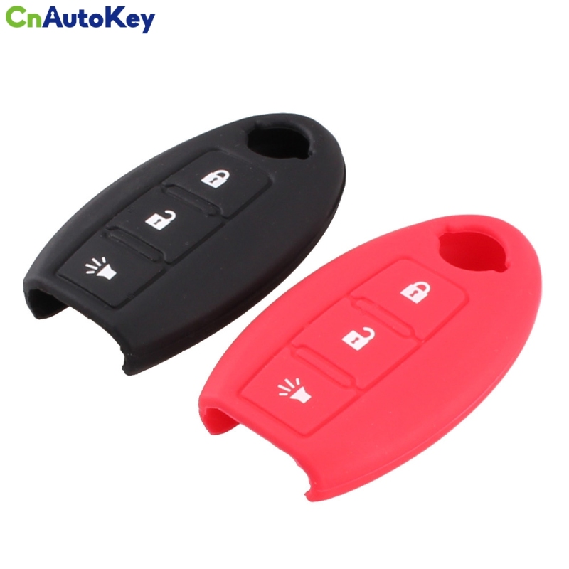 CS027013 Silicone Rubber Car Key Fob Cover Case Shell For Nissan Qashqai Skyline Juke Alissa x-trail Keyless 3 Button Remote Cover
