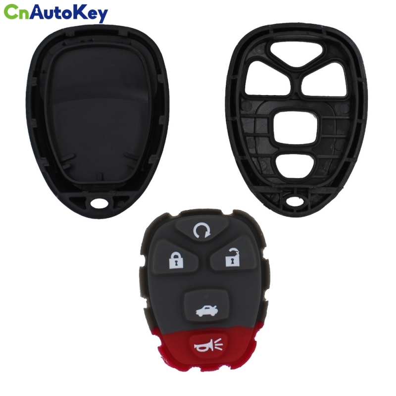 CS019006 5 Buttons Car Replacement Case Keyless Entry Remote Start Control Key Fob Cover