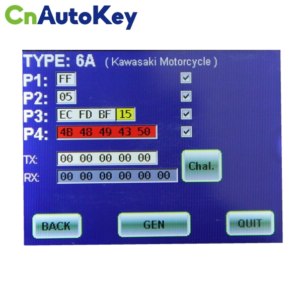 AC01001 Motocyle kawasaki 4D6A chip carbon(TP28)