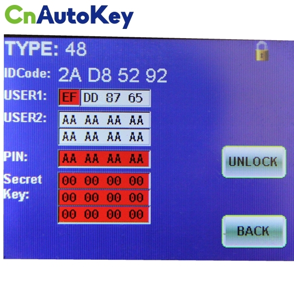 AC06006 Audi VW lock ID48 Glass Chip