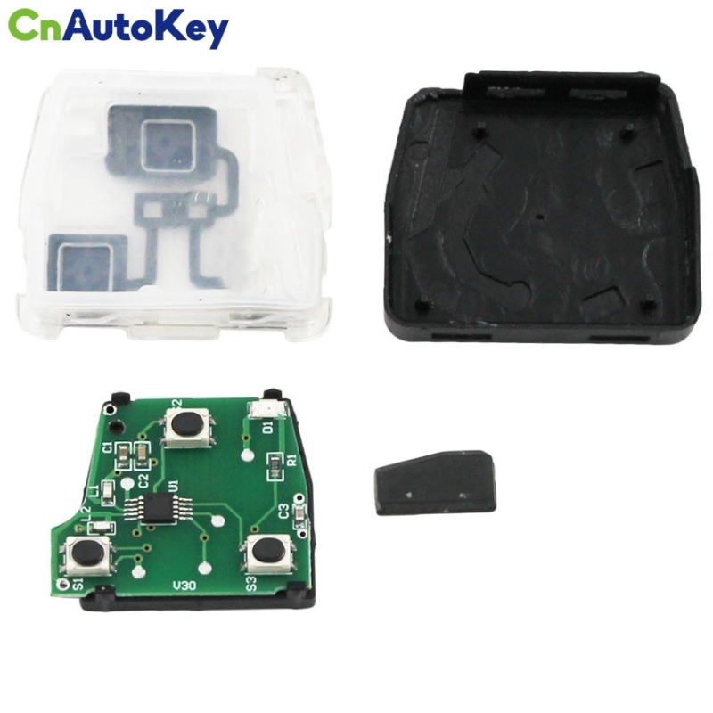 CN007003 2 Buttons Remote Key Keyless Fob for Toyota 433MHZ With 4C Chip Inside TOY47 Blade