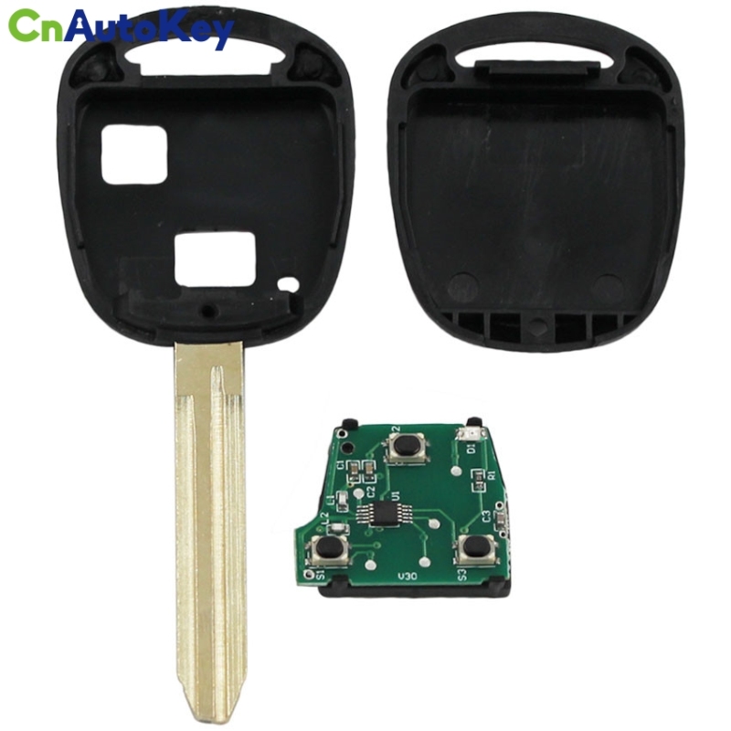 CN007105 2 Buttons Keyless Entry Fob Remote Key for Toyota 315 433MHZ With 4C 4D67 Chip Inside TOY43 Uncut Blade