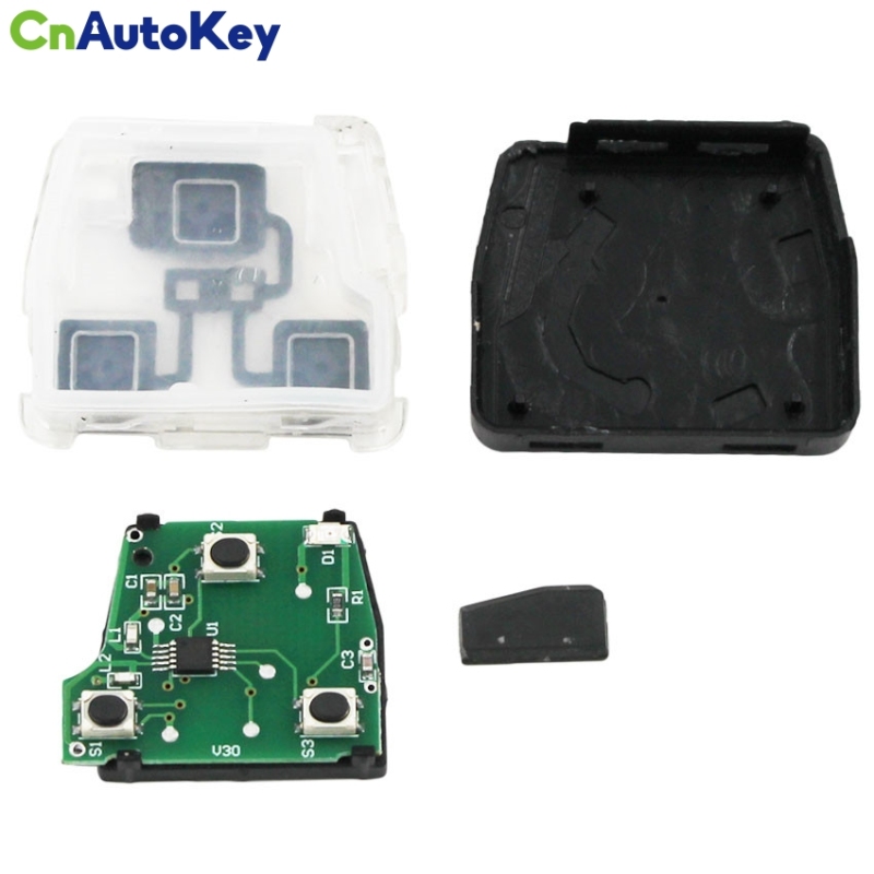 CN007105 2 Buttons Keyless Entry Fob Remote Key for Toyota 315 433MHZ With 4C 4D67 Chip Inside TOY43 Uncut Blade