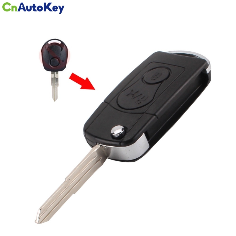 CS096002 For Ssangyong 2 BUTTON Flip Folding Remote Key Case Shell Case For Actyon SUV Kyron