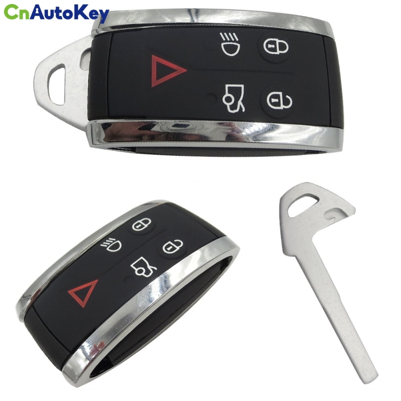 CS025001 Free Shipping Smart Card 5 Buttons Remote Car Key Shell Blank Uncut Fob Replacement Case for Jaguar X S-Type XF XK