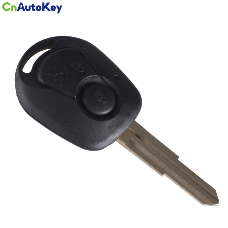 CS096001 2 BUTTONS REMOTE KEY SHELL FOR SSANGYONG ACTYON KYRON REXTON UNCUT BLADE KEY FOB COVER CASE REPLACEMENT