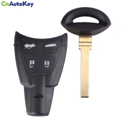 CS056001 4 Button Plastic Button Replacement Remote Shell Case For Saab 9-3 93 2003-2007 Car Key With Insert Blade