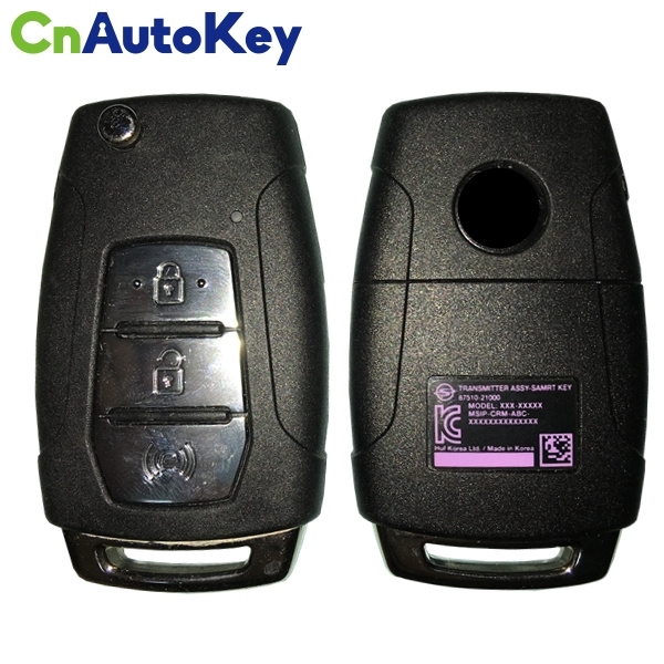 CN096002 ORIGINAL Flip Key for SsangYong 3Buttons Frequency 433 MHz 4D70 87510-21000