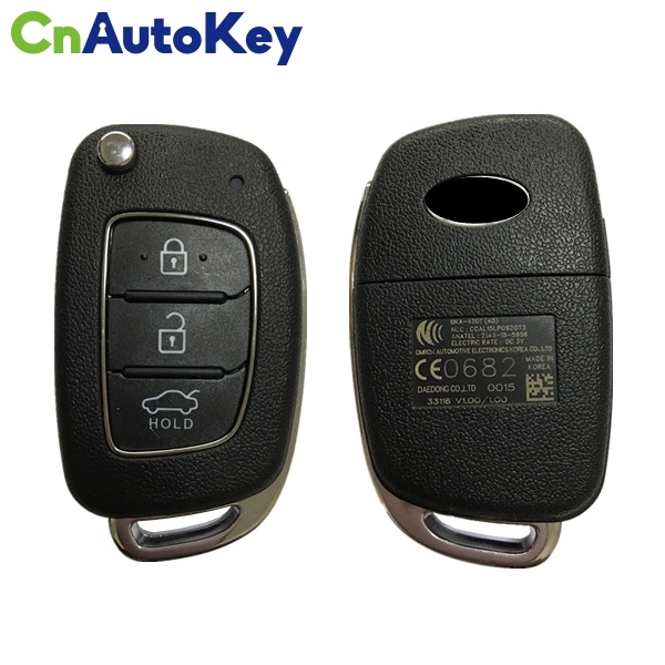 CN020058 Genuine HYUNDAI Elantra flip key remote, 433MHZ OKA-420T(AD)