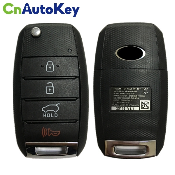 CN051019 2015+ Kia Sedona Remote Fob for Flip Out Key 433MHZ 95430 A9100 - TQ8-RKE-4F19