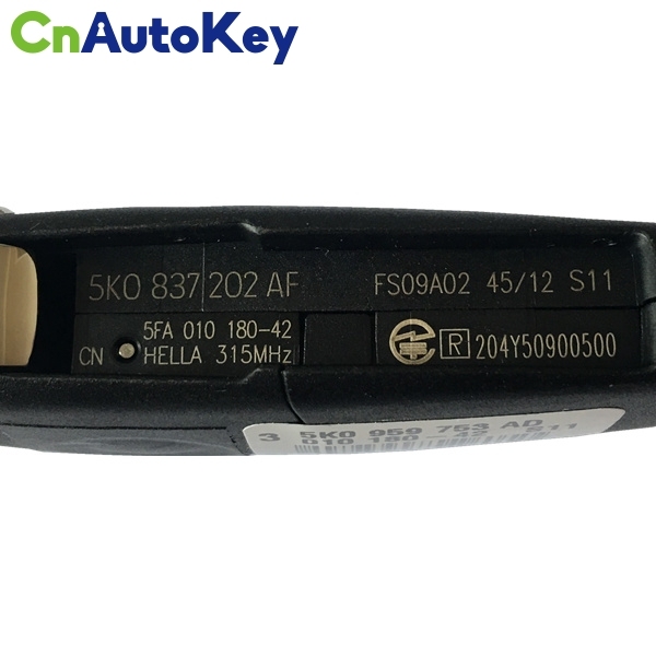 CN001026  VW Remote Key 3 Button 5K0 837 202 AF 315MHZ NBG010206T
