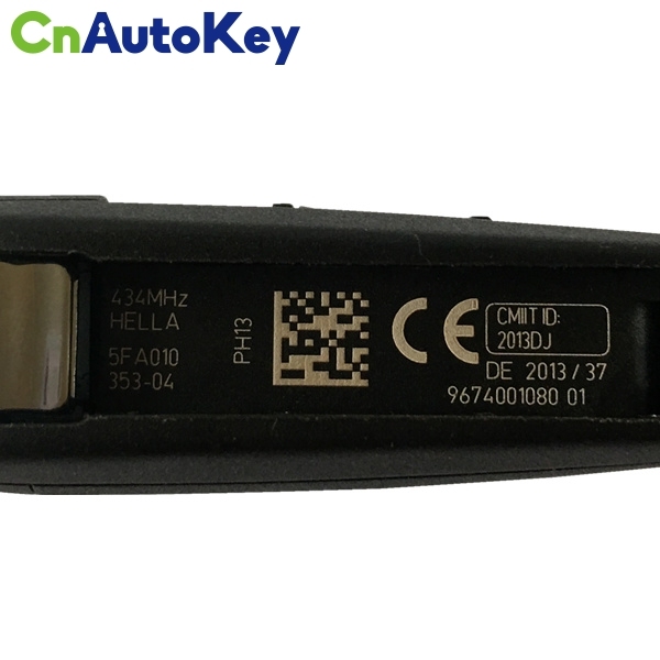 CN009036 ORIGINAL Flip Key for Peugeot Buttons3 Frequeny 433 MHz Transponder PCF 7941 Part No 5FA01035304