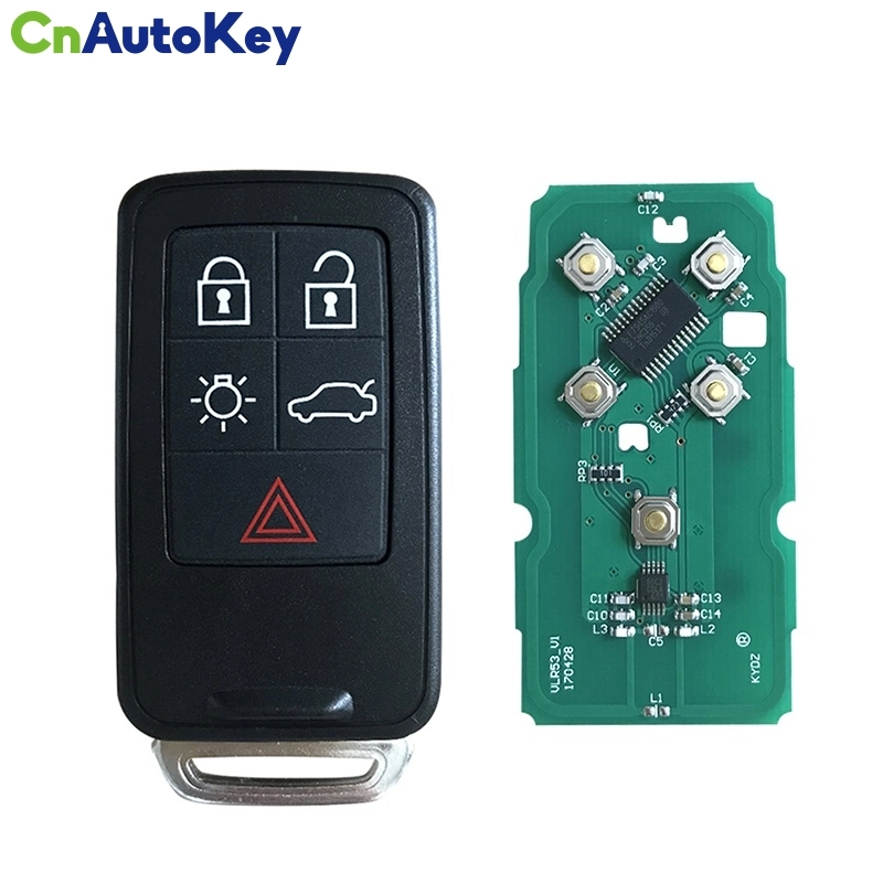 CN050001 5 buttons smart remote car key 433mhz PCF7945 for Volvo XC60 S60 S60L V40 V60
