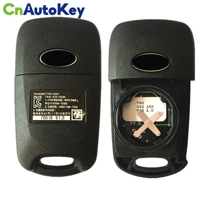 CN051037 Original Kia RAY remote flip key 433MHZ HM-T030 95430-1W100