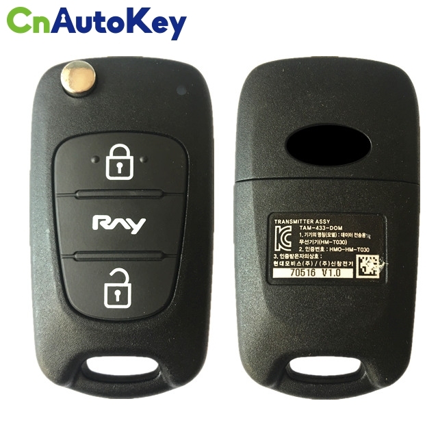 CN051037 Original Kia RAY remote flip key 433MHZ HM-T030 95430-1W100