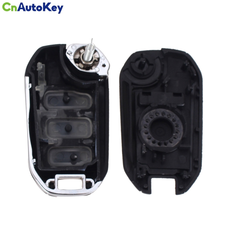 CS009034  3 Buttons New Flip Key Shell for PEUGEOT 508 407 Remote Key Case Auto Parts Car-stlyling NO Blade