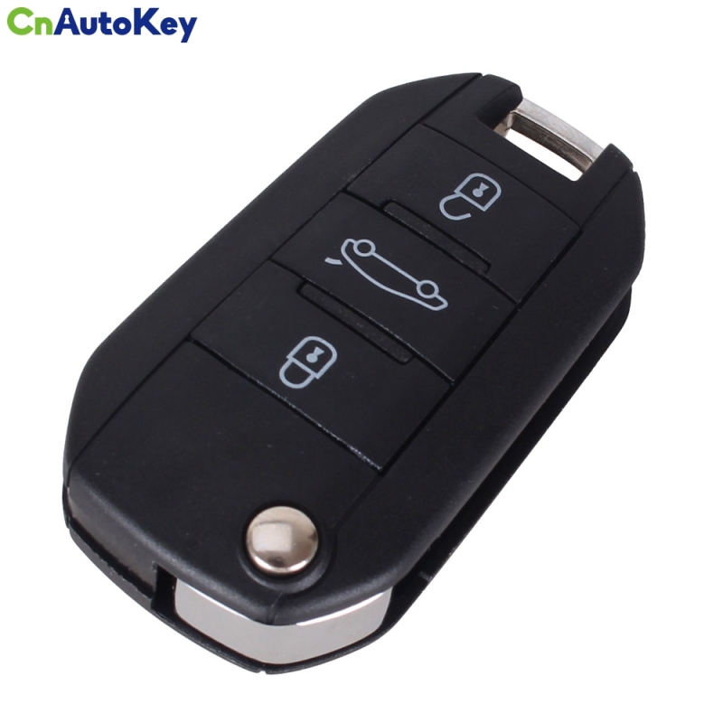 CS009034  3 Buttons New Flip Key Shell for PEUGEOT 508 407 Remote Key Case Auto Parts Car-stlyling NO Blade