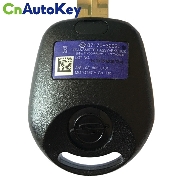 CN096012 ORIGINAL Key for SsangYong  447MHz 4D60 80 Bit Part No 87170-32020
