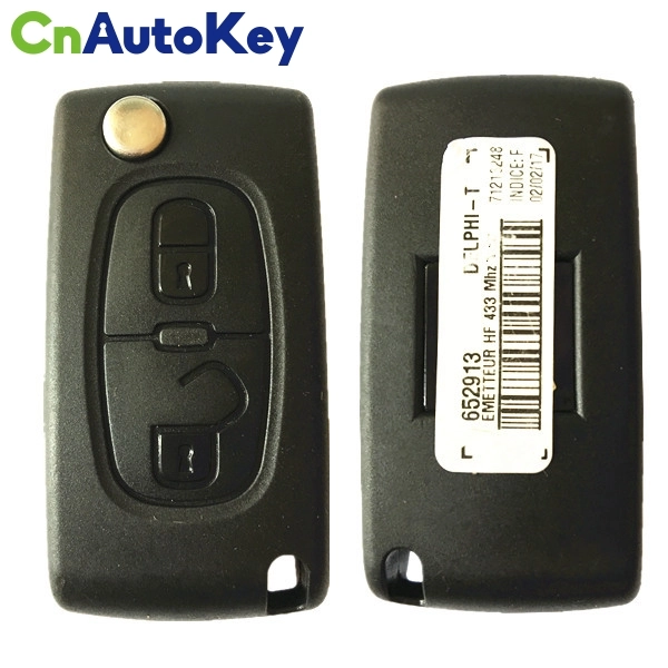 Coque Clé 2 Boutons CE0523 ET Lame Rainurée Pour Peugeot Citroën