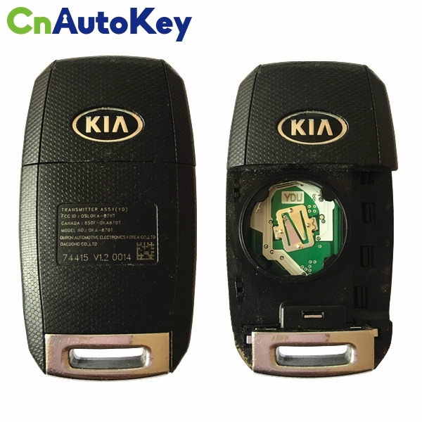 CN051052 2012—2016 Kia Forte  Flip Key Keyless Entry Remote 315mhz Fob Osloka-870t Oka-870t