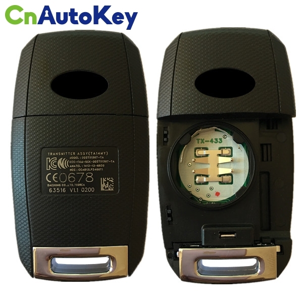 CN051055 2014-2016 KIA Picanto Flip Key 2B – 433MHZ – 95430-1Y600 (TA14MY)