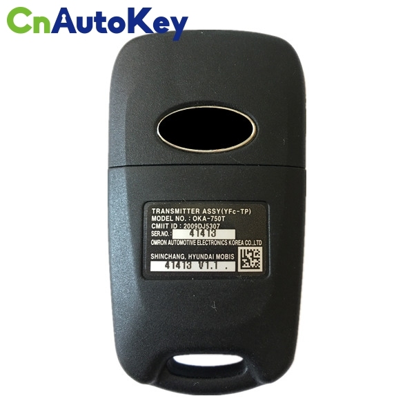 CN020102 Genuine Hyundai 3 Buttons Flip Remote Key 433mhz PCF7936 OKA-750T