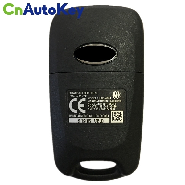 CN051063 KIA Cerato Genuine Flip Remote Key 2012 3 Button 433MHz PCF7936 95430-1M250