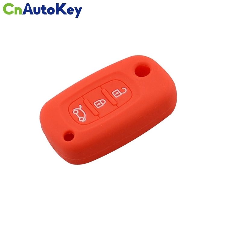 SCC002006 Silicone Car Key Cover for Lada Renault Twingo Clio Master Kango for Benz Smart Remote Flip Key Case Protector 3 Button