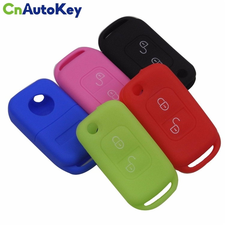 SCC002007 Car Shell Remote Silicone Key Fob Case 2 Buttons For Mercedes Benz SLK E113 A C E S W168 W202 W203