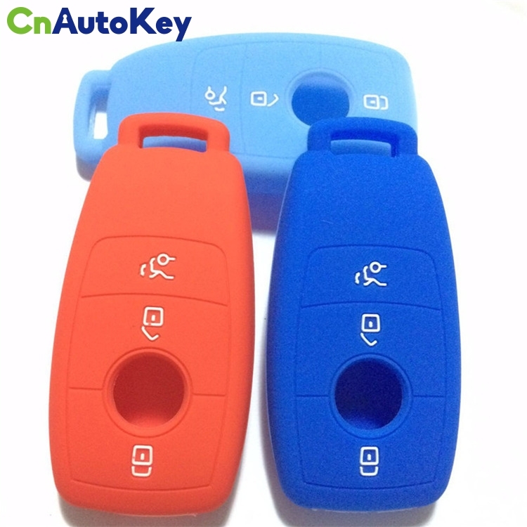 SCC002010 Silicone Rubber car key Protector cover case holder for Benz 2016 2017 E Class 3 button Remote key