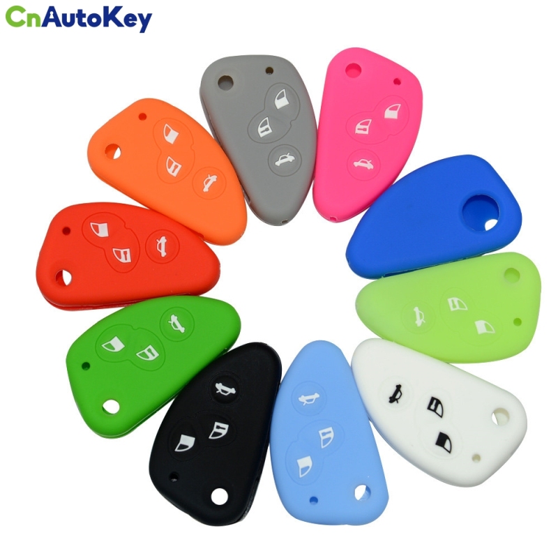 SCC092002 Car flip key cover For Alfa Key 147 156 Silicone Rubber case For Alfa Romeo Mito Giulietta 159 GTA 166 GT JTD TS shell