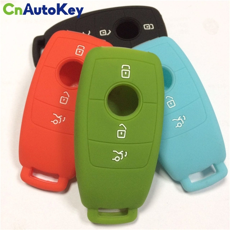 SCC002010 Silicone Rubber car key Protector cover case holder for Benz 2016 2017 E Class 3 button Remote key