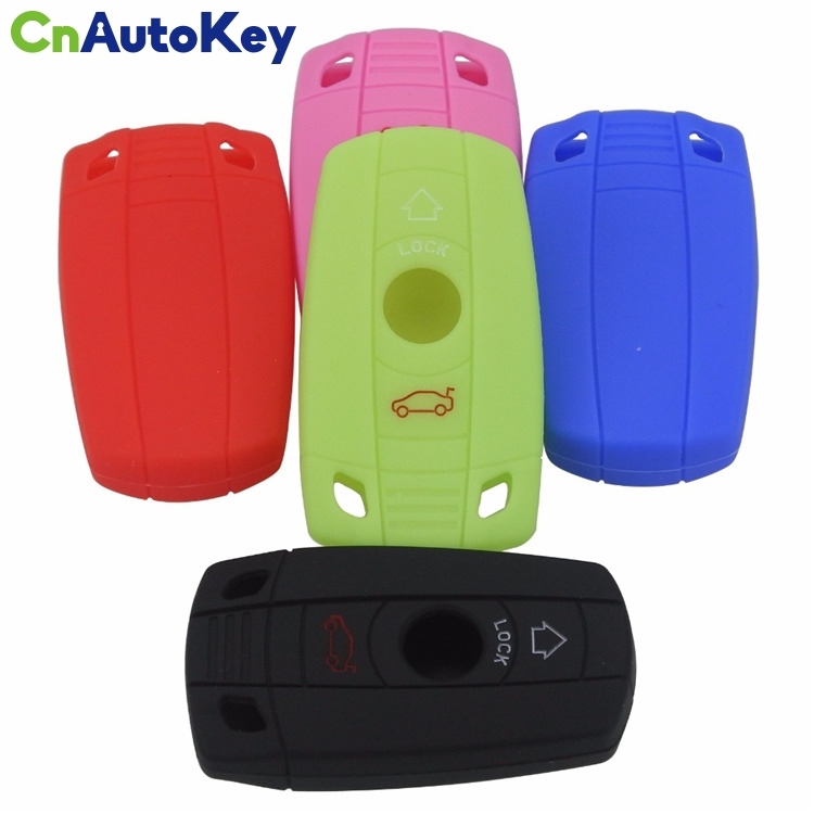 SCC006008 3 Buttons Remote Silicone Car Fob Key Case Cover For BMW X1 X5 X6 1 3 5 7 E Series Z4 M3 M5 Smart Key