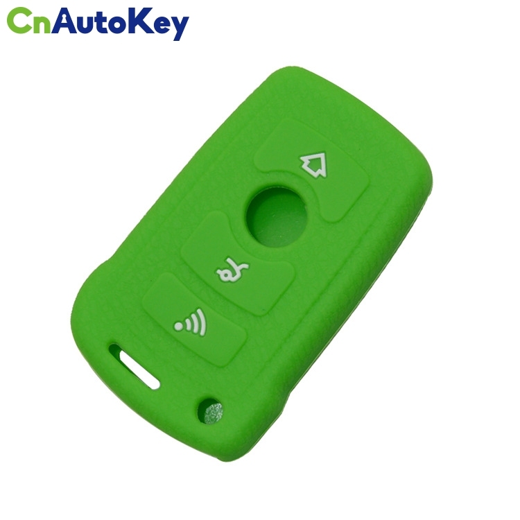 SCC006012 Car Stying Silicon Key Fob Case Cover Set New Skin For BMW 3 5 7 Series 3 Buttons Remote Keyless Entry