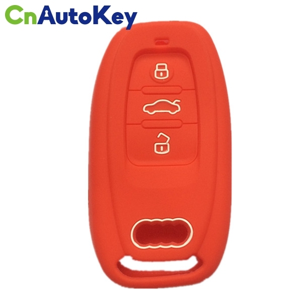 SCC008005 3 Buttons Silica Gel silicone Car Key Cover Case For Audi A4 A5 A6 A7 A8 Q5 ect. Smart Remote Car Key Case