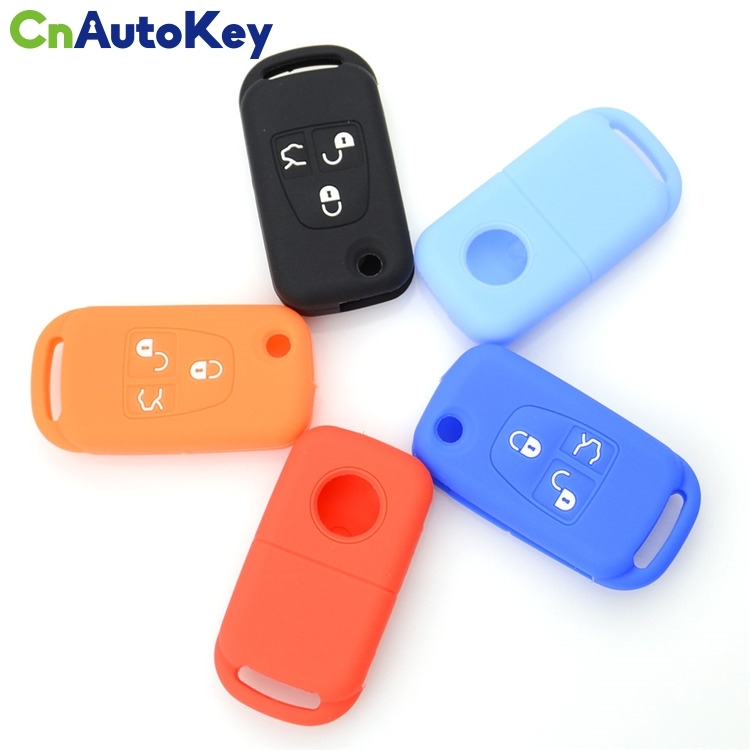 SCC002002 Silicone car key fob case cover Shell For Mercedes Benz ML C CL S SL SEL Flip Folding 3 buttons Remote protector