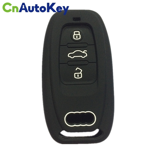 SCC008005 3 Buttons Silica Gel silicone Car Key Cover Case For Audi A4 A5 A6 A7 A8 Q5 ect. Smart Remote Car Key Case