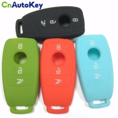 SCC002010 Silicone Rubber car key Protector cover case holder for Benz 2016 2017 E Class 3 button Remote key