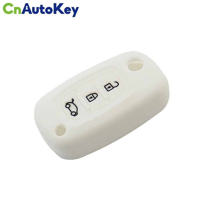 SCC002006 Silicone Car Key Cover for Lada Renault Twingo Clio Master Kango for Benz Smart Remote Flip Key Case Protector 3 Button