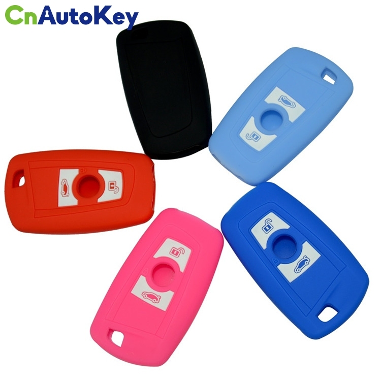 SCC006010 Good Quality Replacement Silicone Car Key Cover Holder Case Bag Shell Skin for BMW 5 7 Series 2 Buttons Key