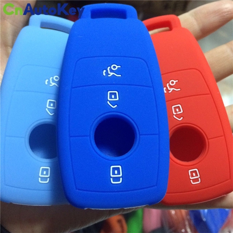 SCC002010 Silicone Rubber car key Protector cover case holder for Benz 2016 2017 E Class 3 button Remote key