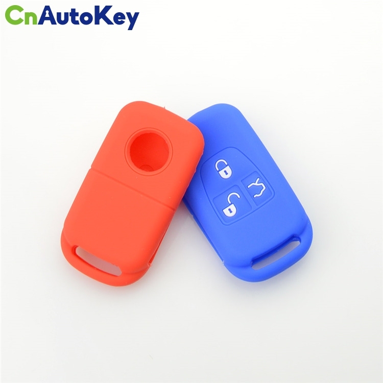 SCC002002 Silicone car key fob case cover Shell For Mercedes Benz ML C CL S SL SEL Flip Folding 3 buttons Remote protector